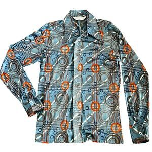Anderson Little Co. Vintage 70s Mens  Button Up Shirt MEDIUM Disco Stayin' Alive
